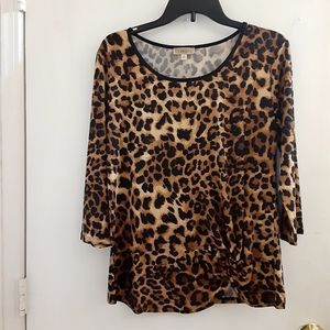 Leopard Animal Print Top Size medium